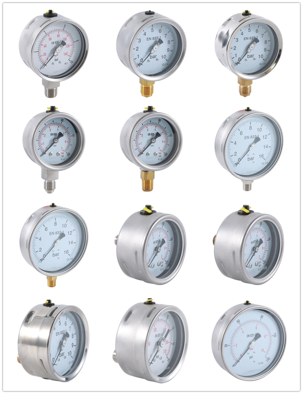 63mm DIN Type All Stainless Steel Pressure Gauge