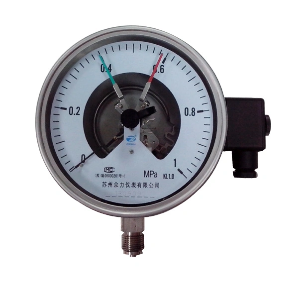 150mm Bottom Full Stainless Steel Electric Contact Pressure Gauge