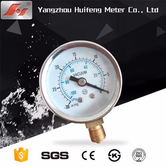 Vacuum Pressure Gauge for Vacuum Pump Medical System Electroplated Case